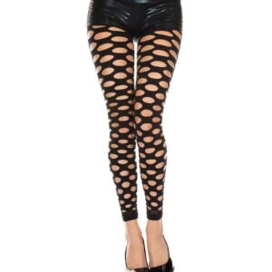 Music Legs Pothole Opaque Spandex Leggings ML35158
