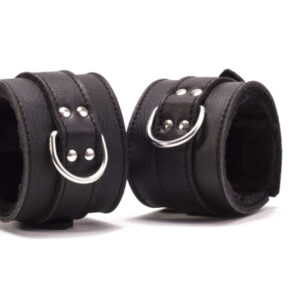Hand Cuffs Grain Leather Black