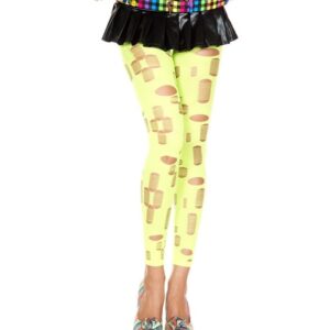 Music Legs Tattered And Cut Out Leggings ML35472