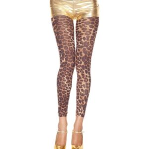 Music Legs Cheetah Print Opaque Leggings ML35804