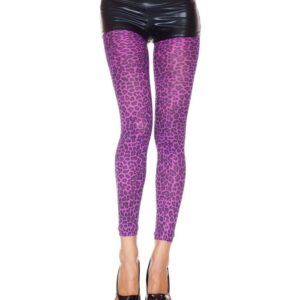 Music Legs Leopard Print Opaque Leggings ML35809