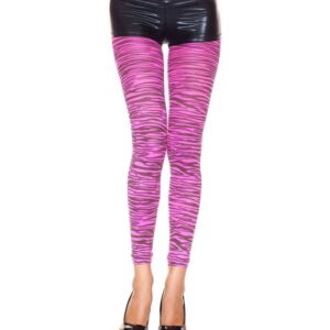 Music Legs Zebra Print Opaque Leggings ML35811