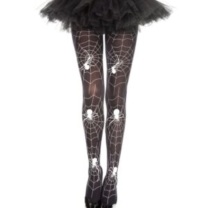 Music Legs Spider And Web Print Pantyhose ML37022