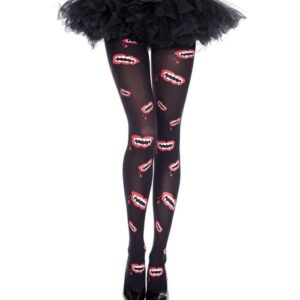 Music Legs Mouth Print Pantyhose ML37289