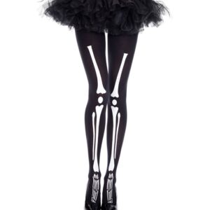 Music Legs Skeleton Print Tights ML37299
