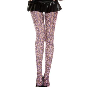 Music Legs Multicolor Leopard Print Pantyhose ML37394