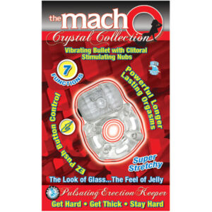 The Macho Crystal Collection Pulsating Erection Keeper - Clear