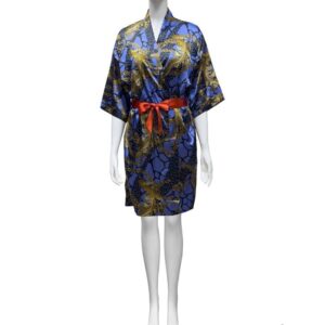 LuxRobe - Premium Short Satin Wrap Robe w/ Coordinated Sash LUX3807-3847 BQ-5