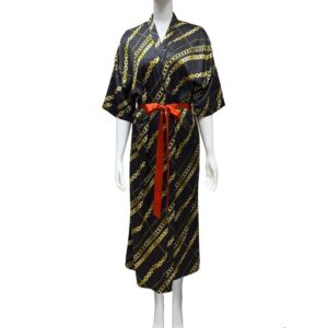LuxRobe - Premium Long Satin Wrap Robe w/ Coordinated Sash LUX3826-3866 CH-1