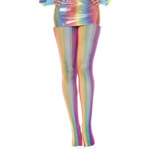 Music Legs Zig Zag Rainbow Tights. ML39093