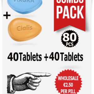 VIAGRA 100MG + CIALIS 20MG COMBO PACK 40+40 80PCS Wholesale Price
