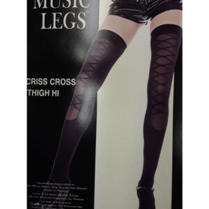 Music Legs Criss Cross Thigh High ML4130A