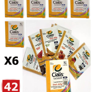 Cialis-Apcalis Oral Jelly Tadalafil 20mg (6 Week Pack X 7) 42pcs
