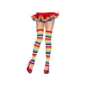 Music Legs Rainbow Footless Acrylic Thigh Hi Leg Warmer ML4252