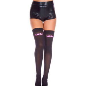 Music Legs Cute Mustache Design Thigh Hi ML4269