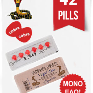 Cobra Vega Sildenafil Citrate Super Tablets 130mg ( 42pcs )