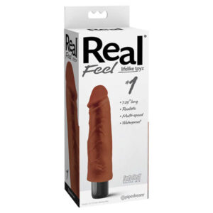 Real Feel No. 1  Long 7.5 Vibe Waterproof - Mutli-speed Brown