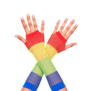 Music Legs Diamond Net Fingerless Gloves ML445