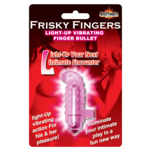 Frisky Finger Light Up Vibrating Finger Bullet - Magenta