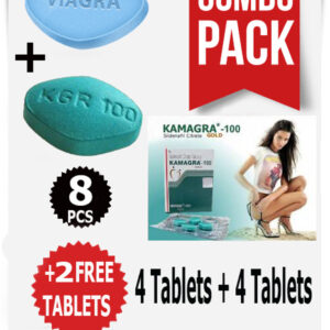 VIAGRA 10MG + KAMAGRA 100MG- COMBO PACK 4 + 4 8pcs +2Free