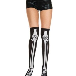 Music Legs Skeleton Print Acrylic Thigh Hi ML4635