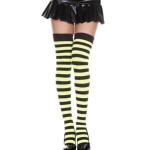 Music Legs Wide Striped Thigh Hi ML4701