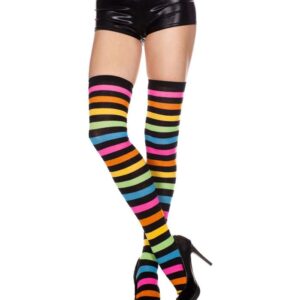 Music Legs Rainbow Acrylic Thigh Hi ML4854