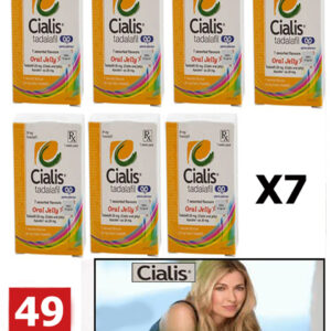 Cialis-Apcalis Oral Jelly Tadalafil 20mg (7 Week Pack X 7) 49pcs