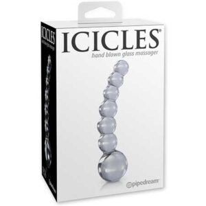Icicles No. 66 Hand Blown Glass G Spot Dong - Clear