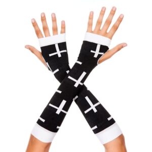 Music Legs Cross Design Arm Warmers ML492