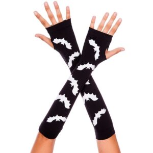 Music Legs Bat Printed Arm Warmers ML493