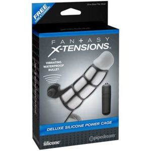 Fantasy X-tensions Deluxe Silicone Power Cage - Black