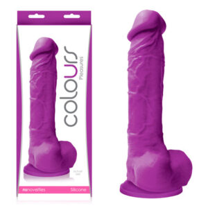 Colours Pleasures 8'' Dildo w/Suction Cup - Purple