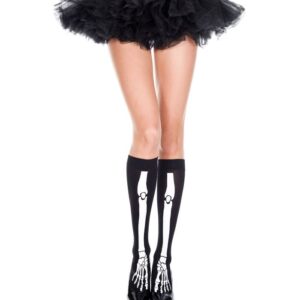 Music Legs Skeleton Print Knee Hi ML5305