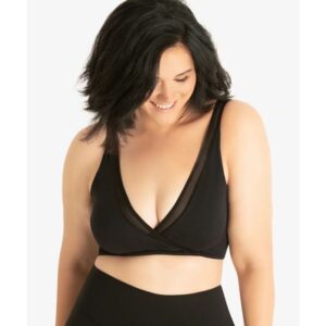 Leading Lady - The Charlene Seamless Comfort Crossover with Mesh LL5511-BLK