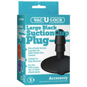 Vac U Lock Lg Suction Cup Plug Blk