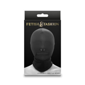 Fetish & Fashion - Zippered Mouth Hood - Black - Alternate Package