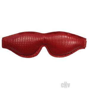 Rouge Large Padded Leather Blindfold - Burgundy