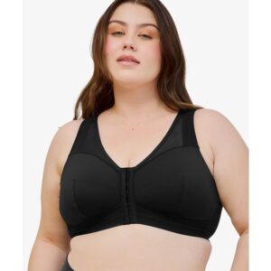 Leading Lady - The Harper Wirefree Mesh Front-Closure Bra LL5972BLK