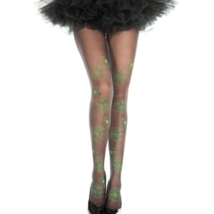Music Legs Spiderweb Print Sheer Pantyhose ML602