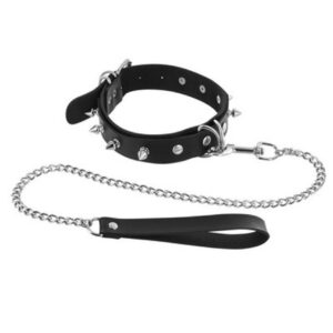 Superb fetish collar with metal spikes Fétish Tentation