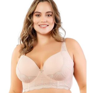 Parfait Pearl Longline Plunge Full Busted Bra P6091-Cameo Rose