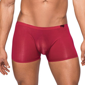 Seamless Sleek Short w/Sheer Pouch Red LG
