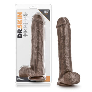 Dr. Skin Mr. Savage 11.5 Dildo With Suction Cup - Chocolate