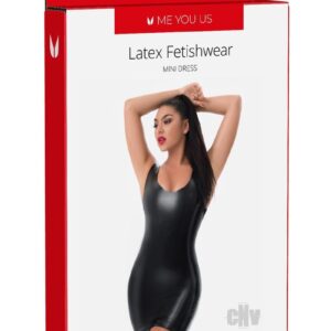 Myu Latex Mini Dress Sm Black