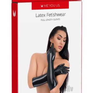 Myu Latex Full Length Glove Md Black