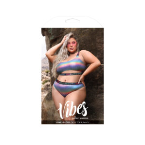 Love Is Love Crop Top & Panty Queen Size