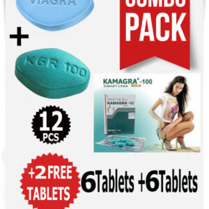 VIAGRA 10MG + KAMAGRA 100MG- COMBO PACK 6 + 6 12pcs +2Free