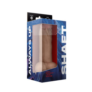 Shaft Model C Flexskin Liquid Silicone 8.5'' Curved Dong w/Balls - Pine