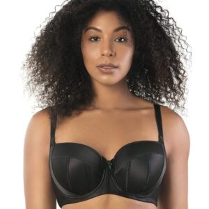 Parfait Charlotte Satin Padded Underwired Bra P6901-BLACK